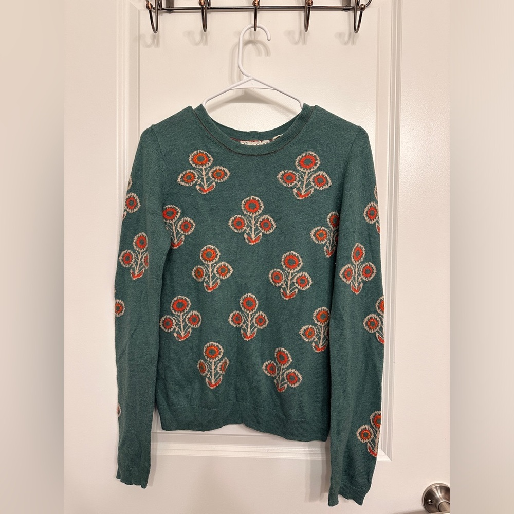 Anthropologie Field Flower Liatris Pullover Sweater